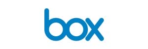 a blue logo for Box on a white background