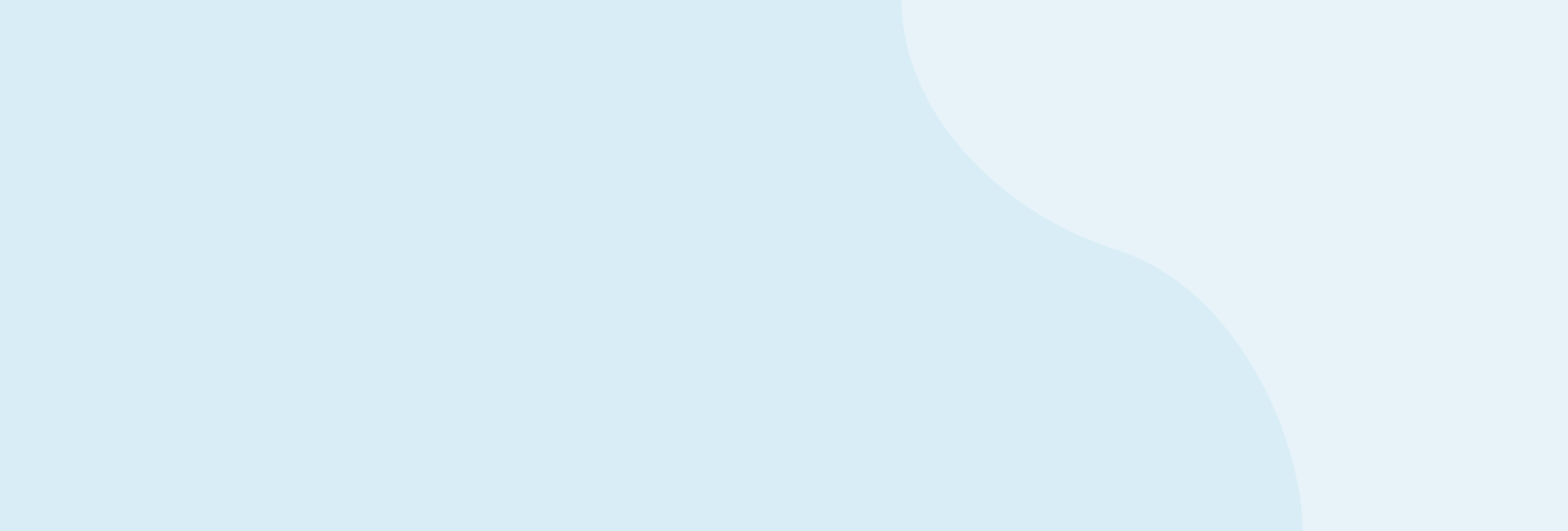 a light blue background with a white curve in the middle